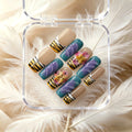 Handmade Blue Purple Tiger Bear Coffin Press-On Nails