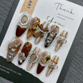 Brown Cat-Eye Press-On Nails