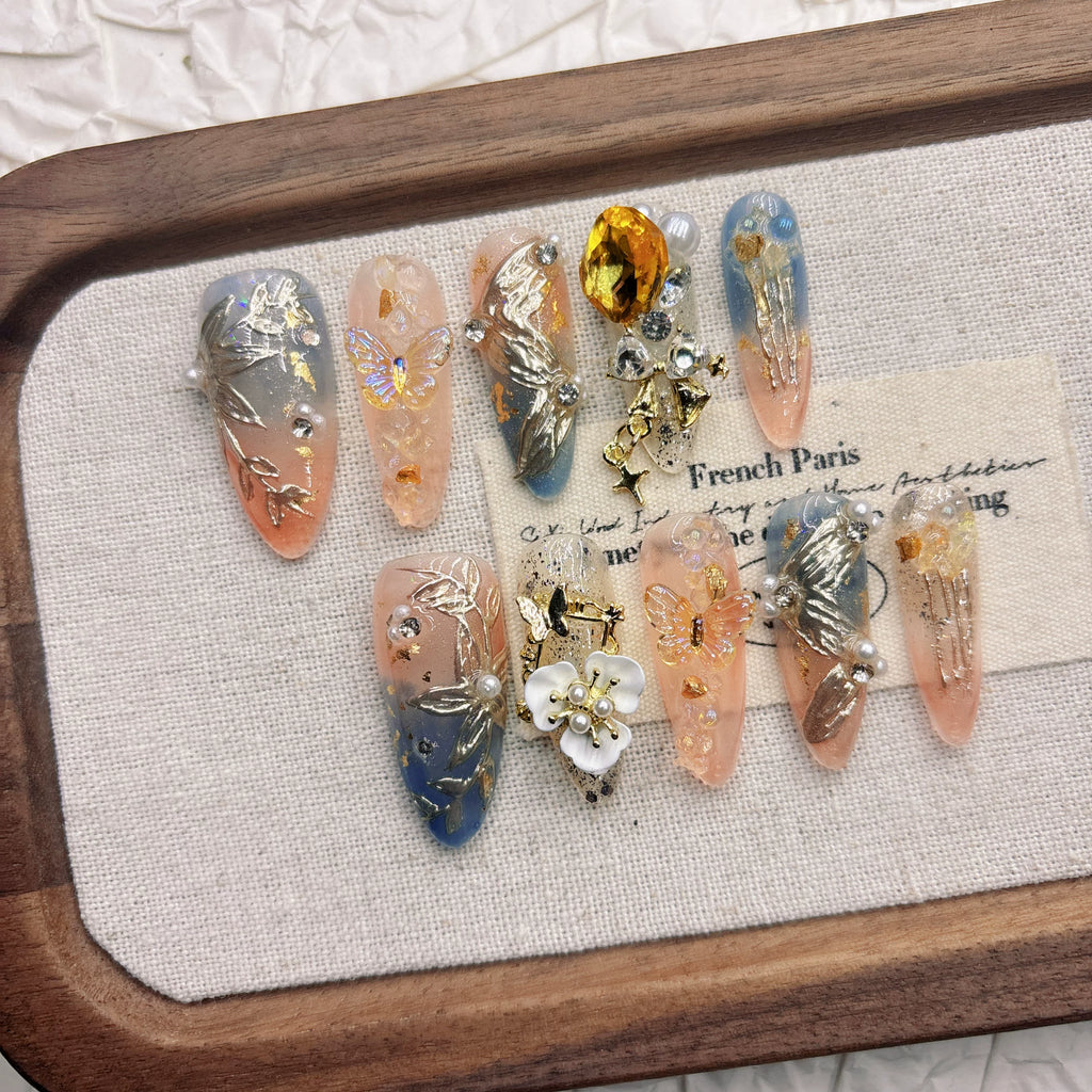Dunhuang-Inspired Celestial Press-On Nails