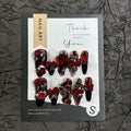 Dark handmade armor red three-dimensional snake heavy industry horror gothic wind 2026 new nail art engraved rose